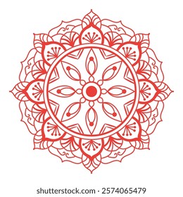 Hand drawn mandala design. Easy mandala Outline.  Vector mandala design. Mandala design for coloring
