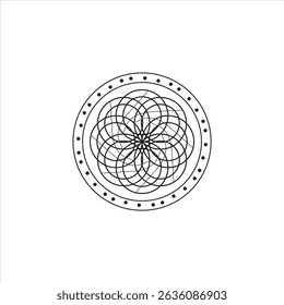 Hand Drawn Mandala Illustration for Creative Design
