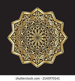 Hand drawn mandala luxury design