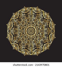 Hand drawn mandala luxury design