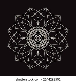 Hand drawn mandala luxury design