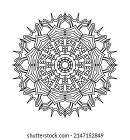 Hand drawn mandala luxury design