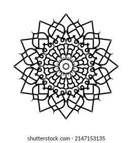 Hand drawn mandala luxury design