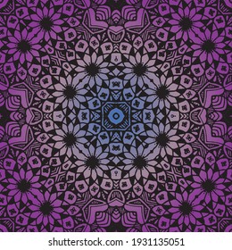 Hand Drawn Mandala Seamless Pattern