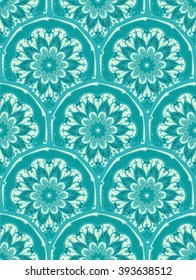 Hand drawn Mandala Seamless Pattern. Arabic, indian, turkish and ottoman culture decoration style. Ethnic ornamental background. Magic vintage template of greeting, card, print, cloth, tattoo. Vector