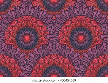 Hand drawn Mandala Seamless Pattern. Arabic, indian, turkish and ottoman culture decoration style. 