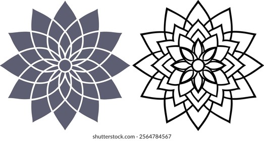 Hand drawn mandala vector, Vector abstract mandala pattern, Mandala icon art, Vector illustration