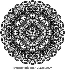Hand drawn Mandala. Vintage decorative elements