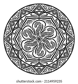 Hand drawn Mandala. Vintage decorative elements