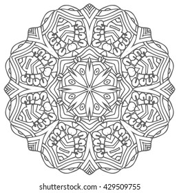Hand drawn mandalas. Decorative elements. Vector illustration. Islam, Arabic, Indian, turkish, pakistan, chinese, ottoman motifs