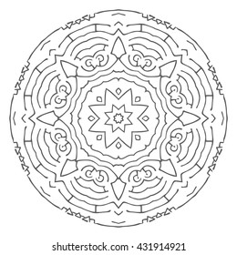 Hand drawn mandalas. Decorative elements. Vector illustration. Islam, Arabic, Indian, turkish, pakistan, chinese, ottoman motifs