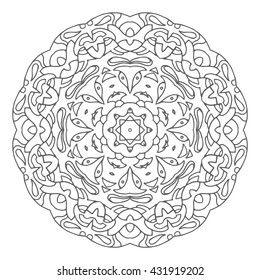 Hand drawn mandalas. Decorative elements. Vector illustration. Islam, Arabic, Indian, turkish, pakistan, chinese, ottoman motifs