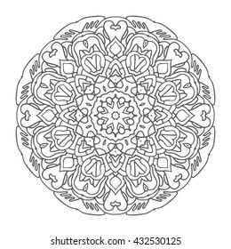 Hand drawn mandalas. Decorative elements. Vector illustration. Islam, Arabic, Indian, turkish, pakistan, chinese, ottoman motifs