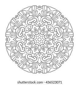 Hand drawn mandalas. Decorative elements. Vector illustration. Islam, Arabic, Indian, turkish, pakistan, chinese, ottoman motifs