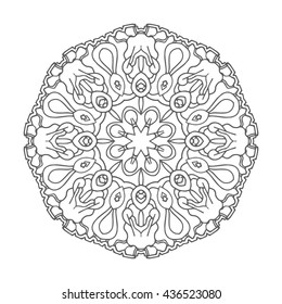 Hand drawn mandalas. Decorative elements. Vector illustration. Islam, Arabic, Indian, turkish, pakistan, chinese, ottoman motifs