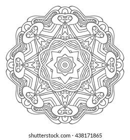 Hand drawn mandalas. Decorative elements. Vector illustration. Islam, Arabic, Indian, turkish, pakistan, chinese, ottoman motifs
