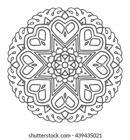 Hand drawn mandalas. Decorative elements. Vector illustration. Islam, Arabic, Indian, turkish, pakistan, chinese, ottoman motifs