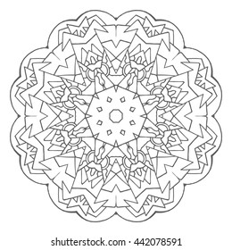 Hand drawn mandalas. Decorative elements. Vector illustration. Islam, Arabic, Indian, turkish, pakistan, chinese, ottoman motifs