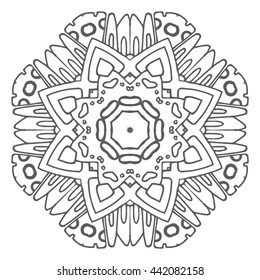 Hand drawn mandalas. Decorative elements. Vector illustration. Islam, Arabic, Indian, turkish, pakistan, chinese, ottoman motifs