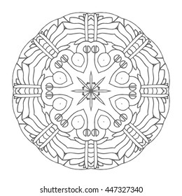 Hand drawn mandalas. Decorative elements. Vector illustration. Islam, Arabic, Indian, turkish, pakistan, chinese, ottoman motifs