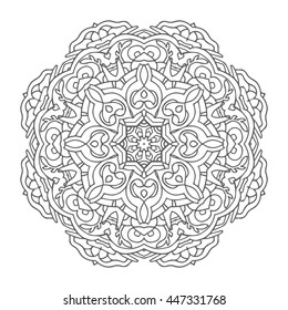 Hand drawn mandalas. Decorative elements. Vector illustration. Islam, Arabic, Indian, turkish, pakistan, chinese, ottoman motifs