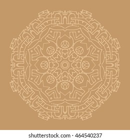 Hand drawn mandalas. Decorative elements. Vector illustration. Oriental pattern. 