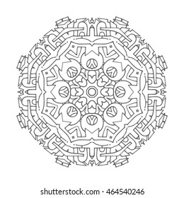 Hand drawn mandalas. Decorative elements. Vector illustration. Oriental pattern. 