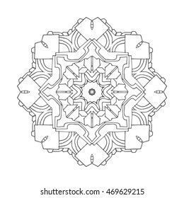 Hand drawn mandalas. Decorative elements. Vector illustration. Oriental pattern. Islam, Arabic, Indian, turkish, pakistan, chinese, ottoman motifs