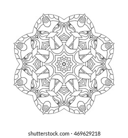 Hand drawn mandalas. Decorative elements. Vector illustration. Oriental pattern. Islam, Arabic, Indian, turkish, pakistan, chinese, ottoman motifs