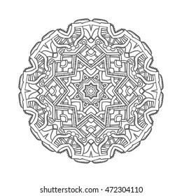 Hand drawn mandalas. Decorative elements. Vector illustration. Islam, Arabic, Indian, turkish, pakistan, chinese, ottoman motifs
