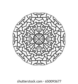 Hand drawn mandalas. Decorative elements. Vector illustration. Oriental pattern. Islam, Arabic, Indian, turkish, pakistan, chinese, ottoman motifs