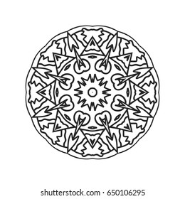 Hand drawn mandalas. Decorative elements. Vector illustration. Islam, Arabic, Indian, turkish, pakistan, chinese, ottoman motifs