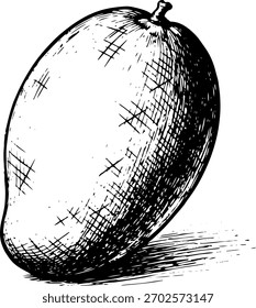 Esboço de manga de fruto desenhado à mão