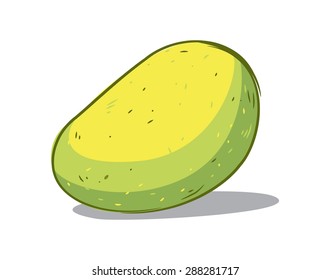 hand drawn mango isolated on white background