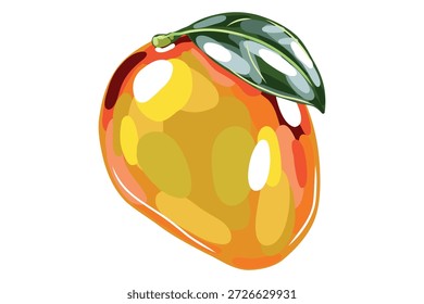Handgezeichnete Mango Tropical Fruit Illustration