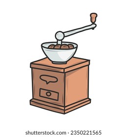 Hand drawn Manual Coffee Grinder