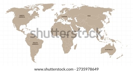 Hand drawn map 2026. Global map graphic for educational infographics and demographic research. Versatile vector design for school projects and statistical analysis layout.