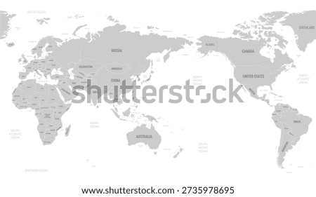 Hand drawn map 2026. Simple World Map Vector Illustration for Education and Statistics Infographics.Global Map with Continents and Countries for Data Visualization Design.