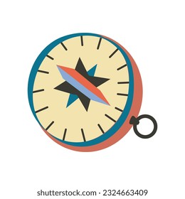 Hand drawn map compass isolated on white background