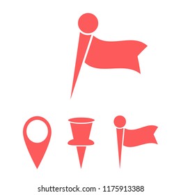 Hand drawn map pin. Doodle pin map vector icon