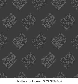 hand drawn map pins sign location seamless pattern background