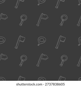 hand drawn map pins sign location seamless pattern background