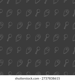 hand drawn map pins sign location seamless pattern background