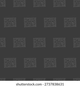 hand drawn map pins sign location seamless pattern background