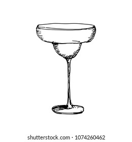 Hand Drawn Margarita Glass Sketch Vector Stock Vector (Royalty Free ...