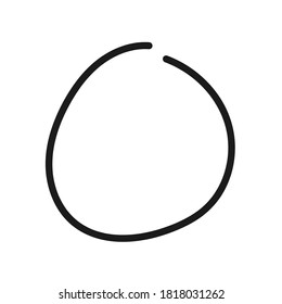 Hand Drawn Marker Icon. Arrow, circle, delete, line, marker, smudge, up, down, thin line web symbol on white background - vector illustration eps10