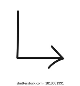Hand Drawn Marker Icon. Arrow, circle, delete, line, marker, smudge, up, down, thin line web symbol on white background - vector illustration eps10
