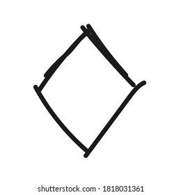 Hand Drawn Marker Icon. Arrow, circle, delete, line, marker, smudge, up, down, thin line web symbol on white background - vector illustration eps10