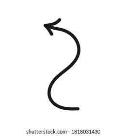 Icono de marcador de mano dibujado. Flecha, círculo, borrar, línea, marcador, manchar, arriba, abajo, símbolo web de línea delgada sobre fondo blanco - ilustración de vector de trazo editable eps10
