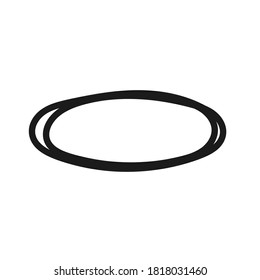Hand Drawn Marker Icon. Arrow, circle, delete, line, marker, smudge, up, down, thin line web symbol on white background - vector illustration eps10